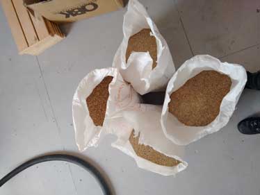Bags of milled grain